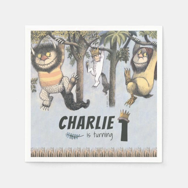 Where the Wild Things Are 1st Birthday Napkin (Front)