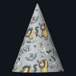 Where the Wild Things Are 1st Birthday Party Hat<br><div class="desc">Make your little one’s first birthday unforgettable with this whimsical "Where the Wild Things Are" party hat. Featuring Max in his iconic crown surrounded by playful forest details, this design captures the adventurous and magical spirit of the beloved story. Perfect for a storybook-themed celebration, this party hat adds a fun...</div>