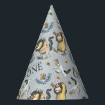 Where the Wild Things Are 1st Birthday Party Hat<br><div class="desc">Make your little one’s first birthday unforgettable with this whimsical "Where the Wild Things Are" party hat. Featuring Max in his iconic crown surrounded by playful forest details, this design captures the adventurous and magical spirit of the beloved story. Perfect for a storybook-themed celebration, this party hat adds a fun...</div>