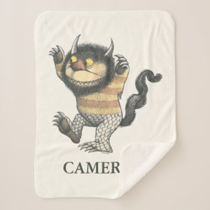 Where the Wild Things Are   Add Your Name Sherpa Blanket
