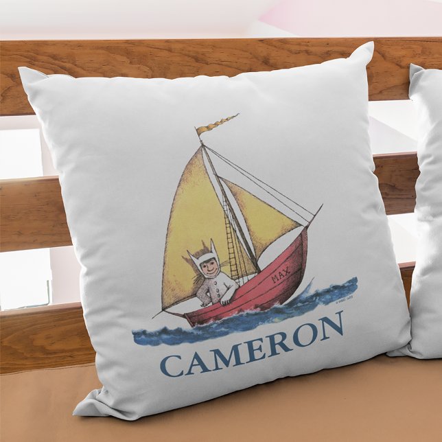 Where the Wild Things Are | Add Your Name Throw Pillow (Pillow on loft)