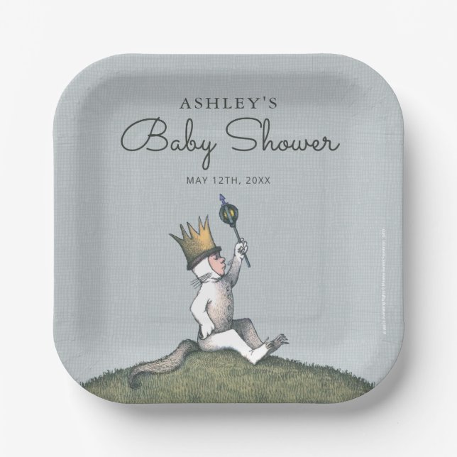 Where the Wild Things Are Baby Shower Paper Plates (Front)