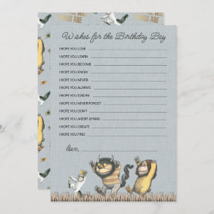 Where the Wild Things Are Birthday Boy Wishes Card