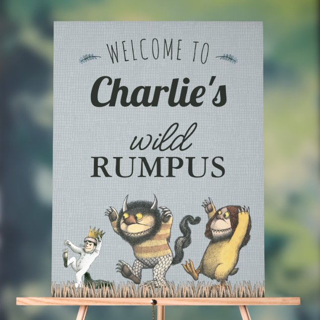 Where the Wild Things Are - Birthday Welcome Acrylic Sign (Neutral)