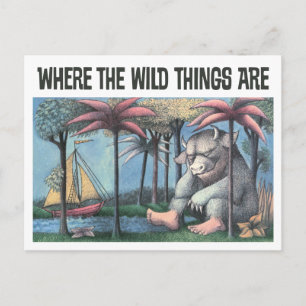 Where The Wild Things Are   Book Cover Postcard