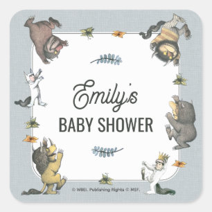 Where the Wild Things Are Character Baby Shower Square Sticker