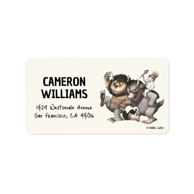 Where the Wild Things Are Characters Label (Front)