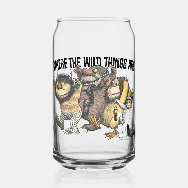 Where the Wild Things Are Characters & Logo Can Glass (Front)