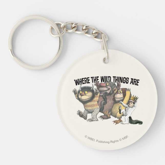Where the Wild Things Are Characters & Logo Keychain (Front)