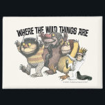 Where the Wild Things Are Characters & Logo Magnet<br><div class="desc">Check out Max and the Wild Things at play, featuring the "Where the Wild Things Are" logo over head. In the forty years since Max first cried "Let the Wild Rumpus Start, " Maurice Sendak's classic picture book Where the Wild Things Are has become one of the most highly acclaimed...</div>