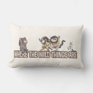 Where the Wild Things Are Characters on Logo Lumbar Pillow