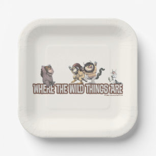 Where the Wild Things Are Characters on Logo Paper Plate