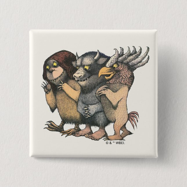 Where the Wild Things Are | Creatures 2 Inch Square Button (Front)