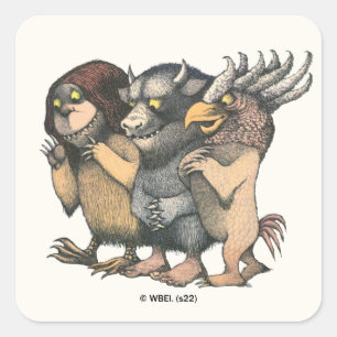Where the Wild Things Are Creatures Square Sticker