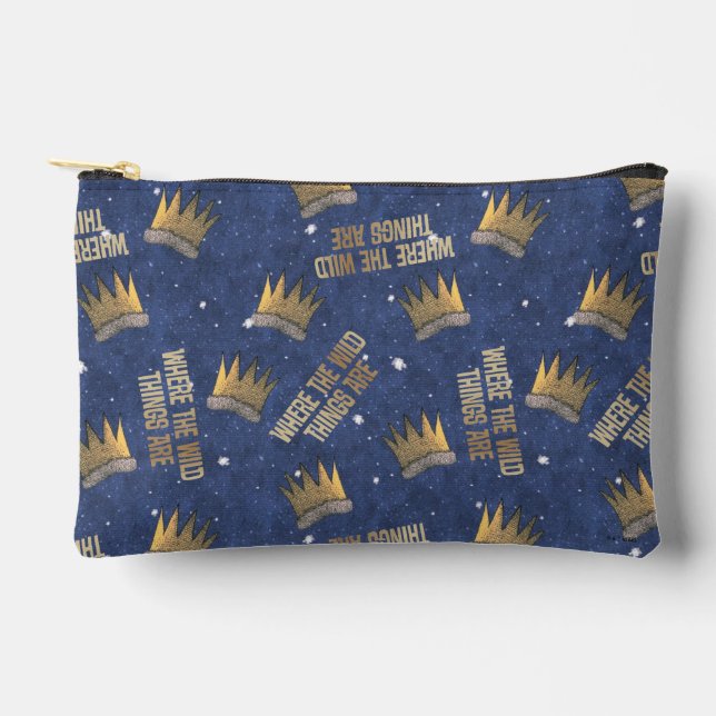 Where the Wild Things Are Crown and Stars Pattern Accessory Pouch (Front)