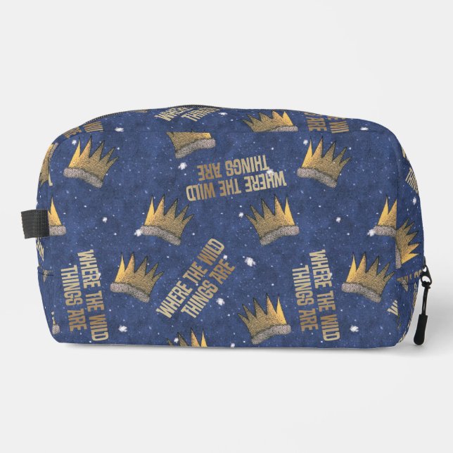 Where the Wild Things Are Crown and Stars Pattern Dopp Kit (Front)