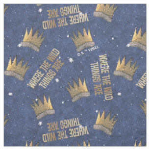 Where the Wild Things Are Crown and Stars Pattern Fabric