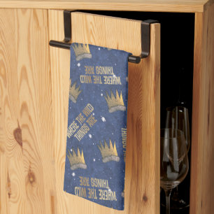 Where the Wild Things Are Crown and Stars Pattern Kitchen Towel