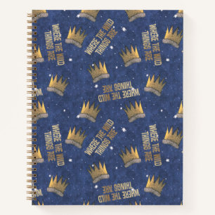 Where the Wild Things Are Crown and Stars Pattern Notebook