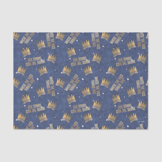 Where the Wild Things Are Crown and Stars Pattern Tissue Paper (Front)