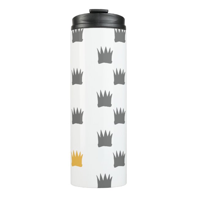 Where the Wild Things Are Crown Pattern Thermal Tumbler (Front)