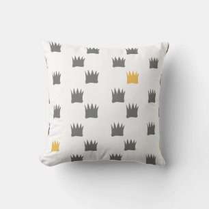 Where the Wild Things Are Crown Pattern Throw Pillow