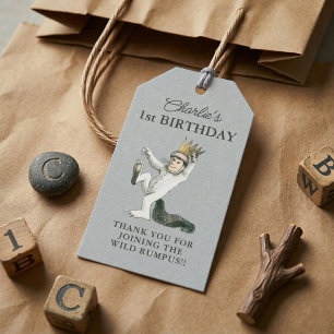 Where the Wild Things Are First Birthday Favour Gift Tags