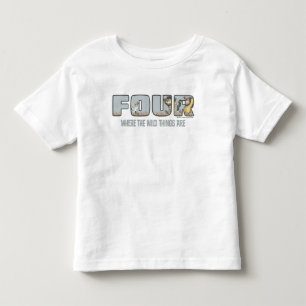 Where the Wild Things Are Fourth Birthday Toddler T-shirt