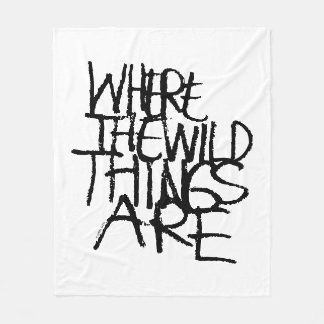 Where the Wild Things Are | Handwritten Fleece Blanket (Front)