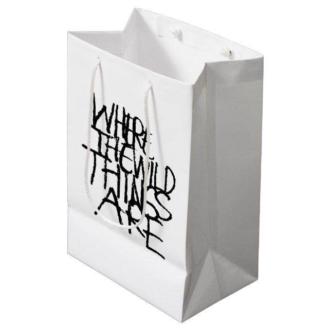 Where the Wild Things Are | Handwritten Medium Gift Bag (Front Angled)