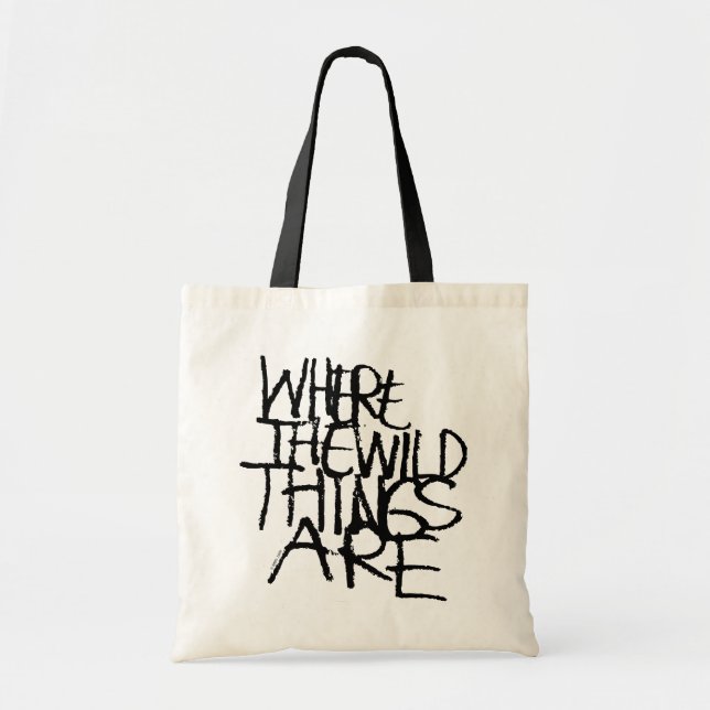 Where the Wild Things Are | Handwritten Tote Bag (Front)