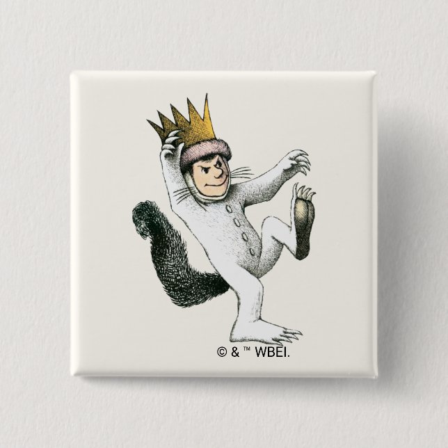 Where the Wild Things Are | Max 2 Inch Square Button (Front)