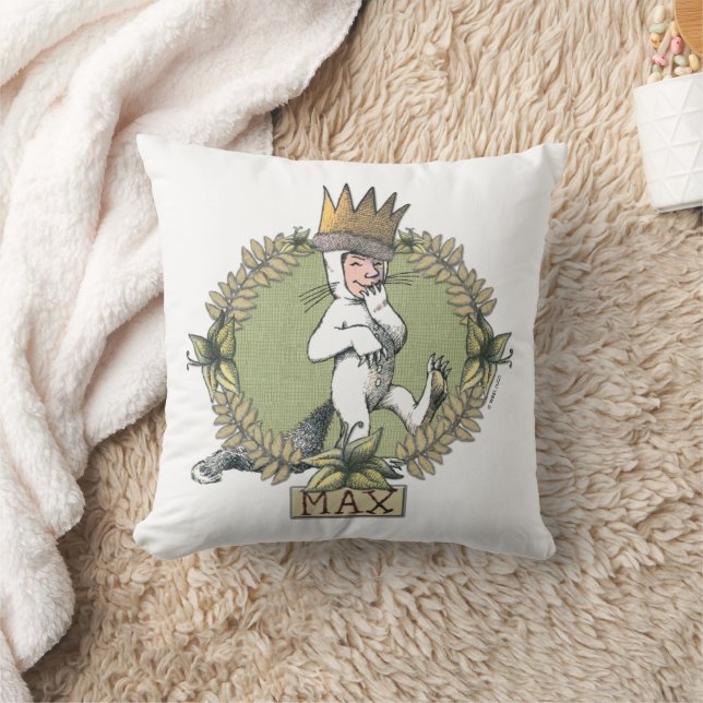Where the Wild Things Are | Max Badge Throw Pillow (Blanket)