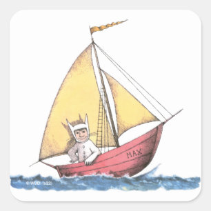 Where the Wild Things Are   Max Sailing Square Sticker
