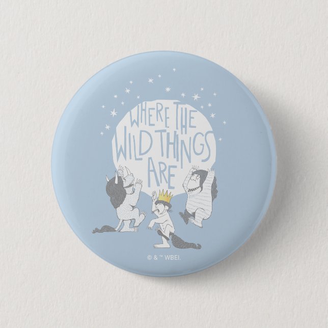 Where The Wild Things Are | Moon & Stars 2 Inch Round Button (Front)
