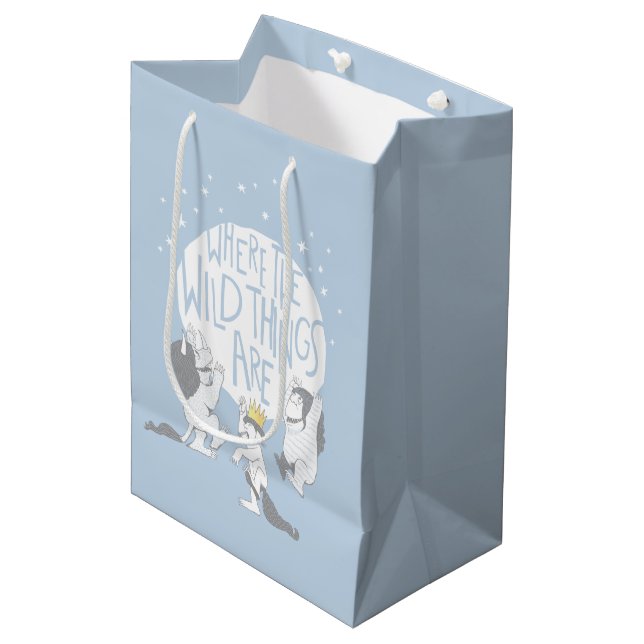 Where The Wild Things Are | Moon & Stars Medium Gift Bag (Front Angled)