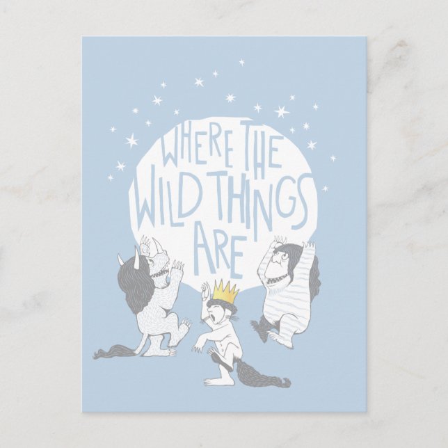 Where The Wild Things Are | Moon & Stars Postcard (Front)