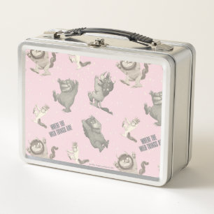 Where the Wild Things Are Pink Star Pattern Metal Lunch Box