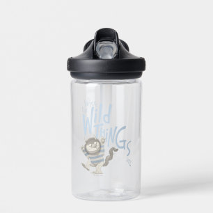 Where the Wild Things Are Quote - Blue Water Bottle