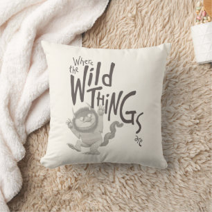 Where the Wild Things Are Quote Throw Pillow