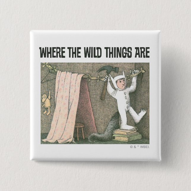 Where The Wild Things Are | Scene 1 2 Inch Square Button (Front)