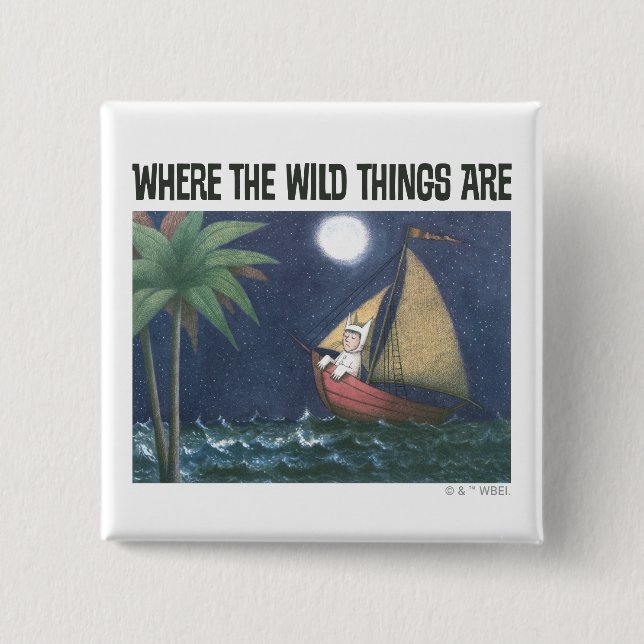 Where The Wild Things Are | Scene 2 Inch Square Button (Front)