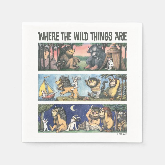 Where The Wild Things Are Scenes Napkin (Front)