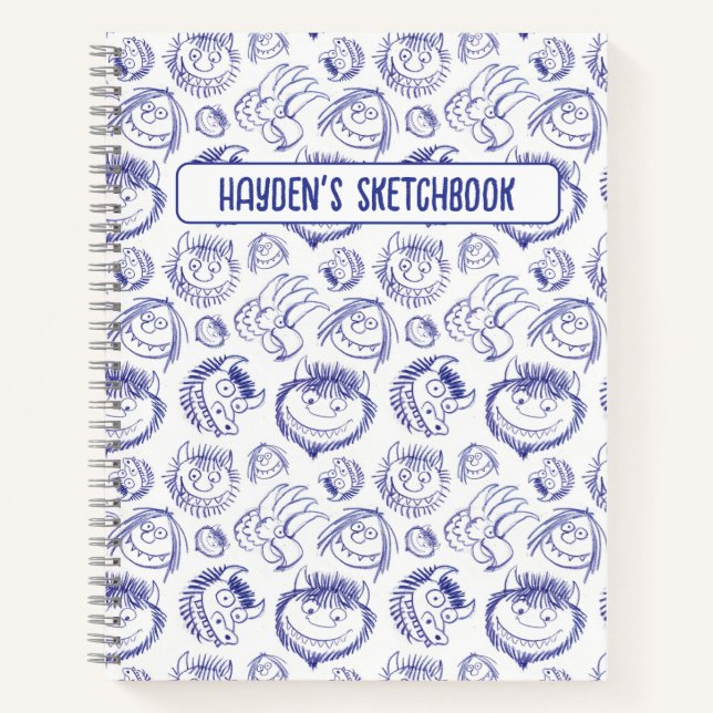 Where the Wild Things Are Sketch Pattern Drawing Notebook (Front)