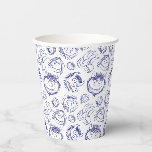 Where the Wild Things Are Sketch Pattern Paper Cups (Front)