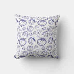 Where the Wild Things Are Sketch Pattern Throw Pillow
