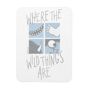 Where The Wild Things Are   Square Graphic Magnet