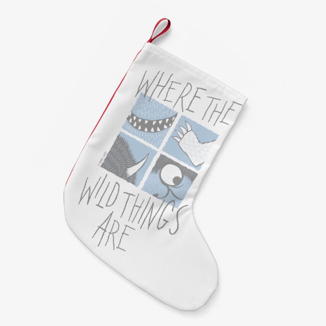Where The Wild Things Are | Square Graphic Small Christmas Stocking (Front (Hanging))