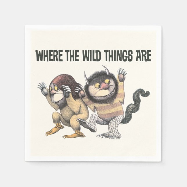 Where the Wild Things Are | Two Wild Things Napkin (Front)
