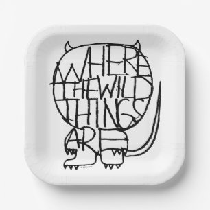 Where the Wild Things Are   Wild Thing Sketch Paper Plate